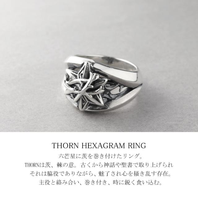 M's collection エムズコレクション THORN 六芒星 茨 リング 指輪 9