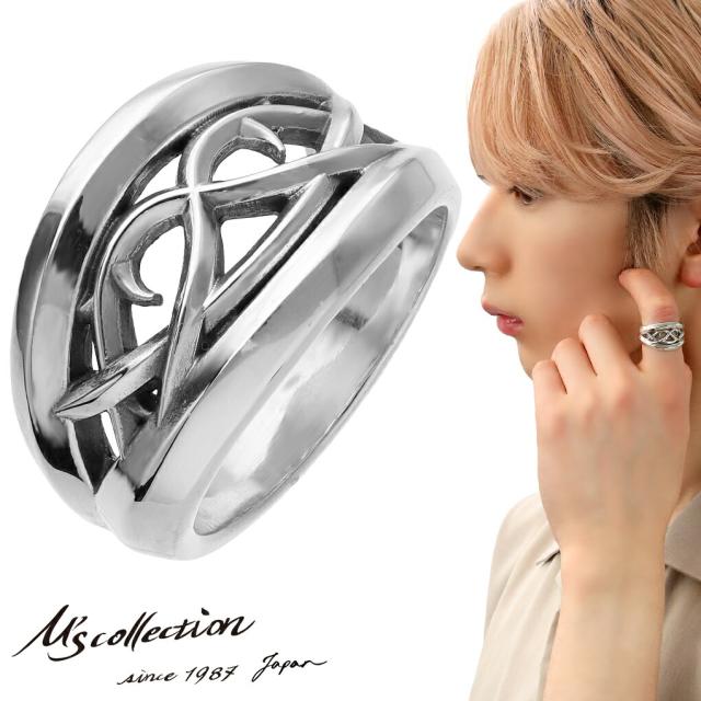 M's collection エムズコレクション イバラ インフィニティ リング 指輪 9〜27号 シルバー 925 メンズリング 茨 棘 とげ 植物 アラベスク 唐草 無限