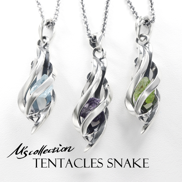 Ms collection エムズコレクションTENTACLES SNAKE 天然石 ネックレス シルバー925 シルバーアクセサリー ペンダント ペンデュラム スネーク ツタ 蔦