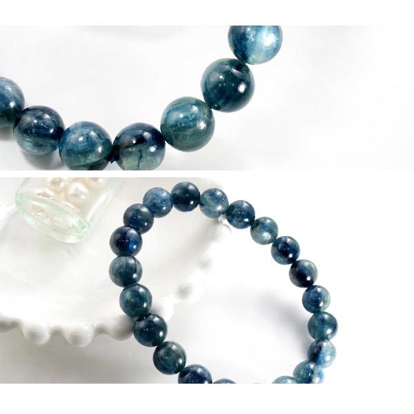 ブルーグリーンカイヤナイト ブレスレット 8mm/16cm ◇迫力の大珠