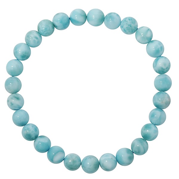 ラリマー ブレスレット 6.5mm 16.5cm 天然石 パワーストーン