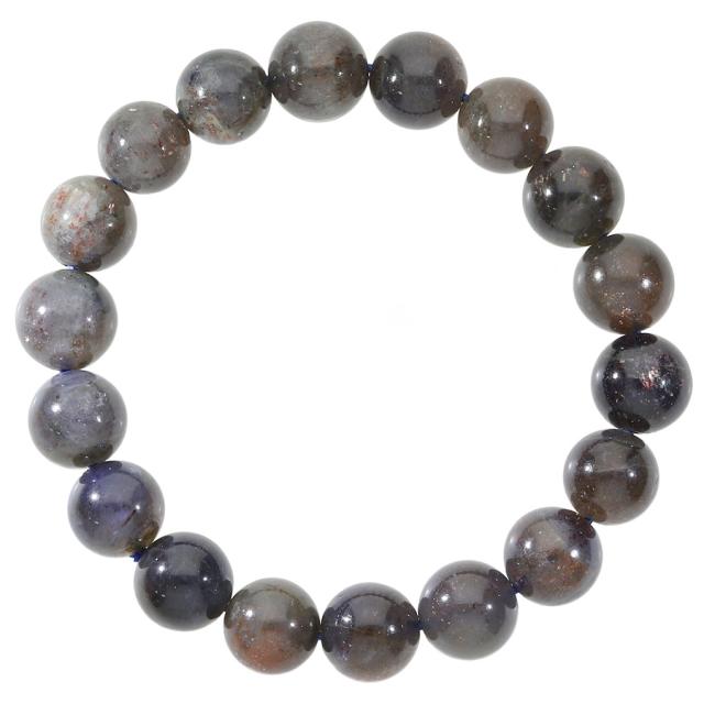 アイオライトサンストーン ブレスレット 10.5mm 17cm レディース M