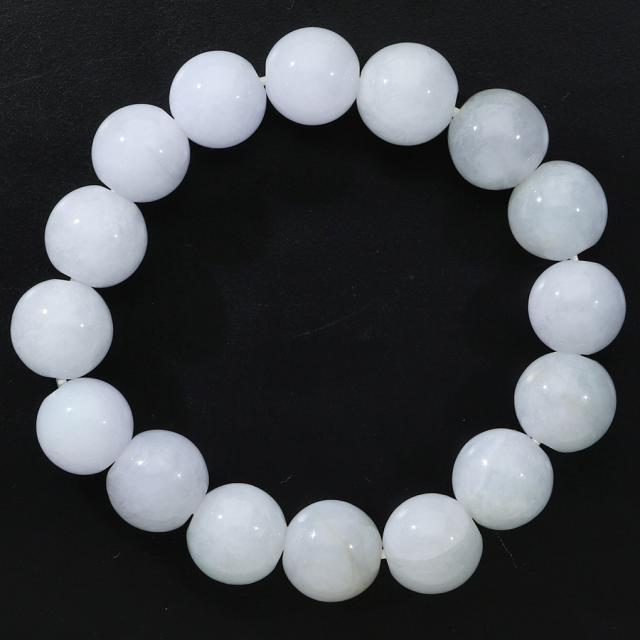 ラベンダー翡翠 ブレスレット 12.5mm 17cm レディース M サイズ ラベンダーヒスイ 翡翠 ヒスイ ひすい ラベンダー 天然石 パワーストーン 誕生石 5月_1