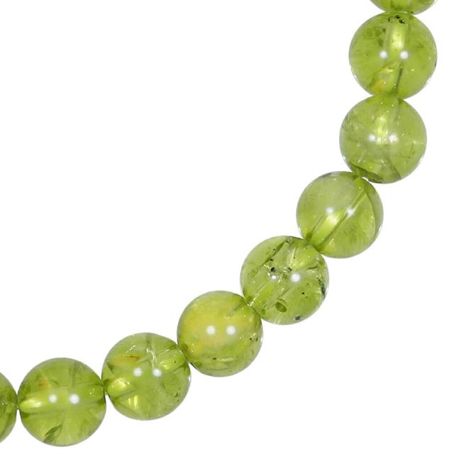 ペリドット ブレスレット 6.5mm 16.5~17.5cm S〜L サイズ 8月 誕生石 天然石 パワーストーン メンズ レディース 男性 女性 ブレス 腕輪 数珠_2
