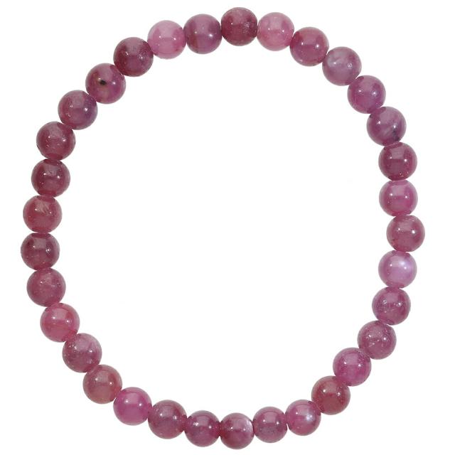 ルビー 7A グレード ブレスレット 5.3mm 16.5cm レディース S サイズ