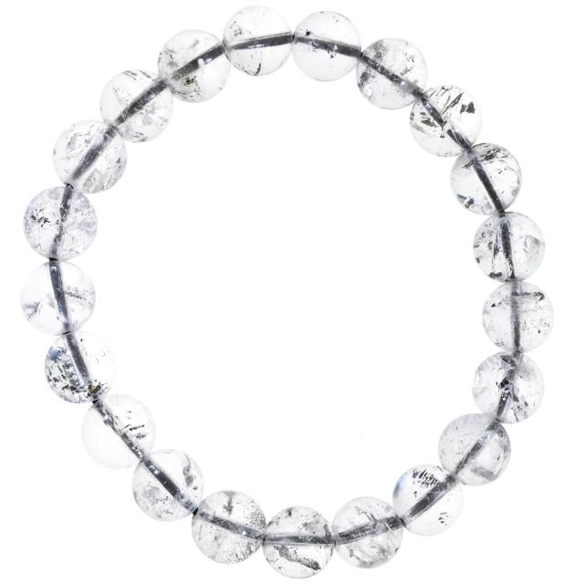 エレスチャル ブレスレット ヒマラヤ産 9.5mm 18.5cm メンズ L レディース LL サイズ エレスチャルクォーツ エレスチャルクオーツ 天然水晶
