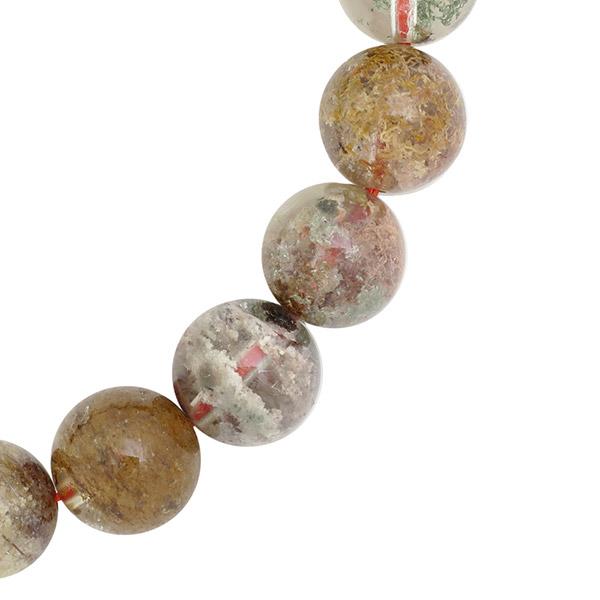 9.5mm 18cm ガーデンクォーツ ブラウン ブレスレット (メンズM