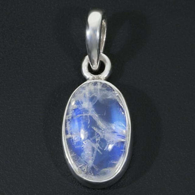シルバー ネックレス トップのみ 天然石 ロイヤルブルームーンストーン 喜平 ブルームーンストーン シルバー ペンダントトップ 雫 ドロップ