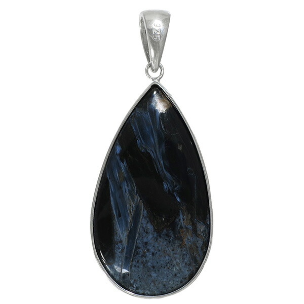 ブルー ピーターサイト シルバー ペンダントトップ ペンダントヘッド 雫 天然石 パワーストーンの通販は