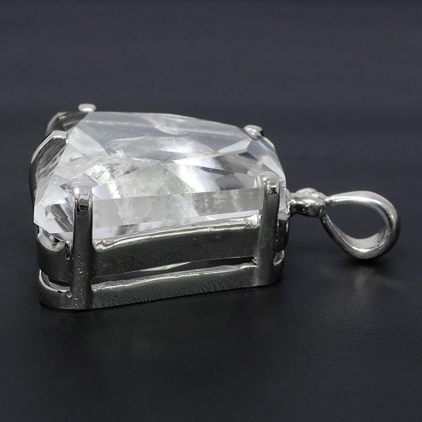 貫入水晶 シルバー ペンダントトップ ペンダントヘッド カット 誕生石 