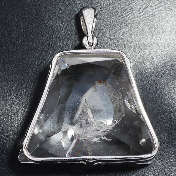 貫入水晶 シルバー ペンダントトップ ペンダントヘッド カット 誕生石 