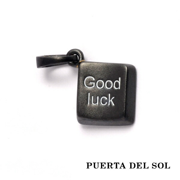 PUERTA DEL SOL For You Backspace Goodluck ペンダントトップ(チェーンなし) ブラック シルバー950 チタンコーティング ユニセックス