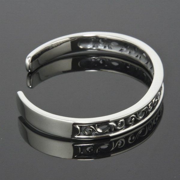 PUERTA DEL SOL Scroll Bangle スクロール 唐草模様 バングル シルバー950 ユニセックス シルバーアクセサリー 銀 SV950 ブリタニアシルバー_3