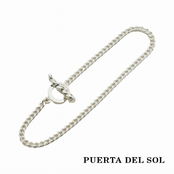 PUERTA DEL SOL インパラホーン Tバー チェーン ブレスレット シルバー950 ユニセックス シルバーアクセサリー 銀 SV950 ブリタニアシル