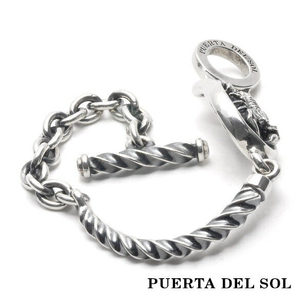 PUERTA DEL SOL スコーピオン ハーフバングル ブレスレット Mサイズ シルバー950 ユニセックス シルバーアクセサリー 銀 SV950 ブリタニアシルバー