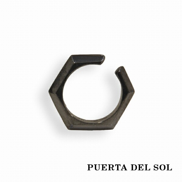 PUERTA DEL SOL シャープエッジ イヤーカフ ブラック シルバー950 チタンコーティング ユニセックス シルバーアクセサリー 銀 SV950の通販は 12,100円