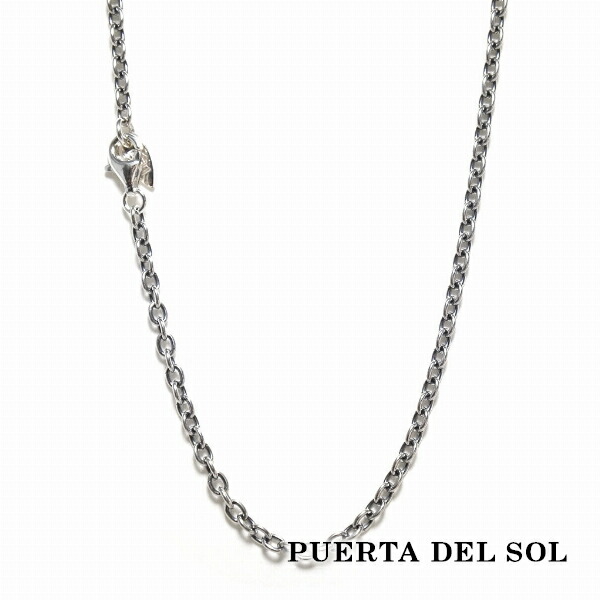PUERTA DEL SOL 丸小豆チェーン　SV925 60㎝　約4㎜幅 PUERTA DEL SOL 少し細め 丸アズキ シルバーチェーン ネックレス