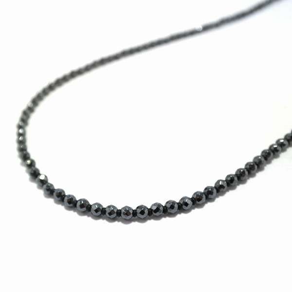 PUERTA DEL SOL カッティング ヘマタイト ネックレス(チェーン付き) 45cm シルバー950 ユニセックス シルバーアクセサリー 銀 SV950_1