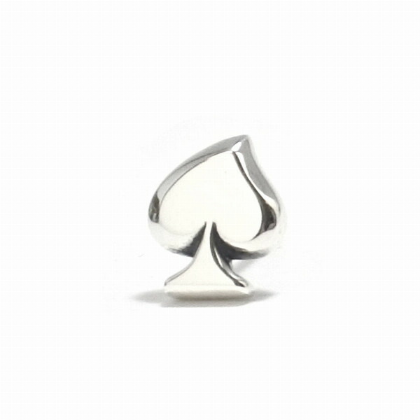 PUERTA DEL SOL トランプ スペード シルバー ピアス シルバー950 ユニセックス シルバーアクセサリー 銀 SV950 ブリタニアシルバー ピアス イヤリング_1