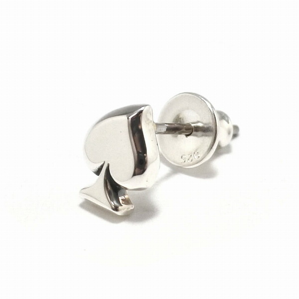 PUERTA DEL SOL トランプ スペード シルバー ピアス シルバー950 ユニセックス シルバーアクセサリー 銀 SV950 ブリタニアシルバー ピアス イヤリング_2