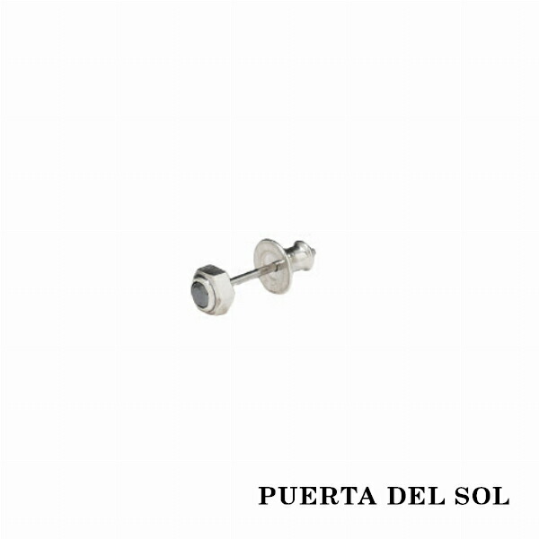 PUERTA DEL SOL 安定 調和 六角形 ヘキサゴン デザイン スタッド ピアス シルバー950 ユニセックス シルバーアクセサリー 銀 SV950