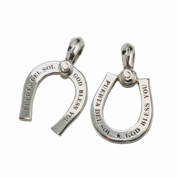 PUERTA DEL SOL 幸運 ホースシュー チェーン ペンダントトップ(チェーンなし) シルバー950 ユニセックス シルバーアクセサリー 銀 SV950_1