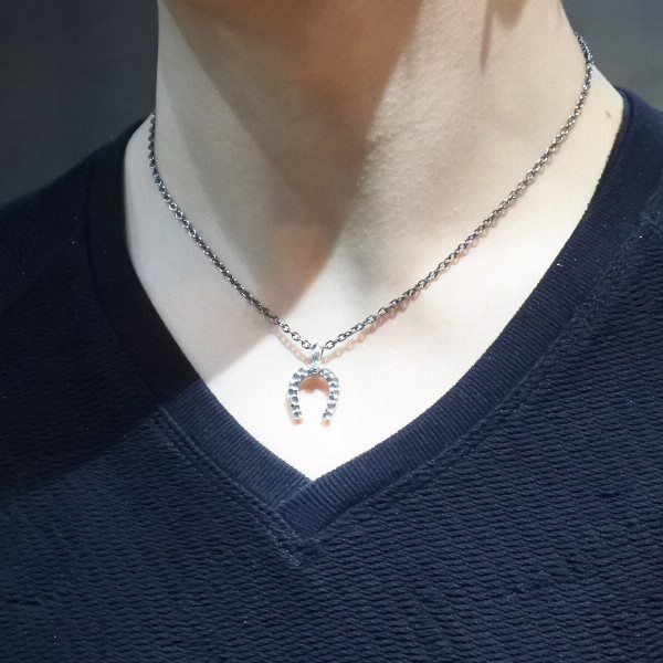 PUERTA DEL SOL 幸運 ホースシュー チェーン ペンダントトップ(チェーンなし) シルバー950 ユニセックス シルバーアクセサリー 銀 SV950_2