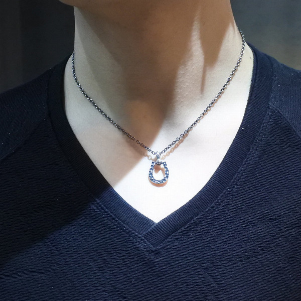 PUERTA DEL SOL 幸運 ホースシュー チェーン ペンダントトップ(チェーンなし) シルバー950 ユニセックス シルバーアクセサリー 銀 SV950_3