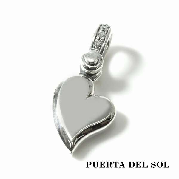 PUERTA DEL SOL トランプ ハート フラット ペンダント(チェーンなし) シルバー950 ユニセックス シルバーアクセサリー 銀 SV950 ブリタニアシルバー