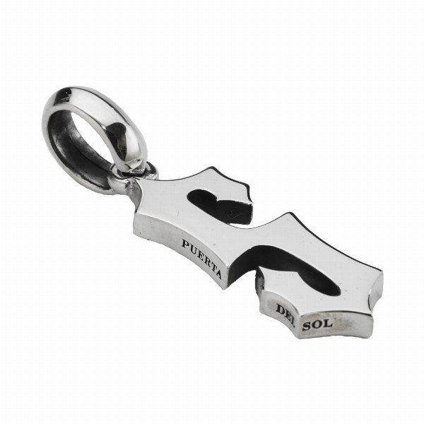 PUERTA DEL SOL Personal Number パーソナルナンバー 数字 大きめ 5 ペンダント(チェーンなし) シルバー950 ユニセックス シルバーアクセサリー 銀_1