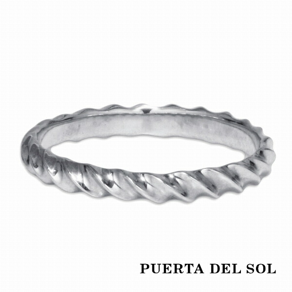 PUERTA DEL SOL インパラホーン 細め 曲線 リング(5号〜23号) シルバー950 ユニセックス シルバーアクセサリー 銀 SV950 ブリタニアシルバー