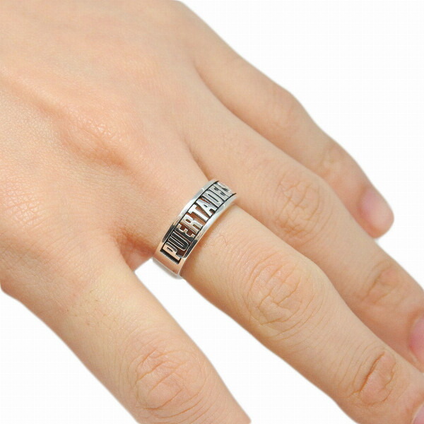 PUERTA DEL SOL Typography ブランドネーム タイポグラフィー リング(7号〜23号) シルバー950 ユニセックス シルバーアクセサリー 銀 SV950_3