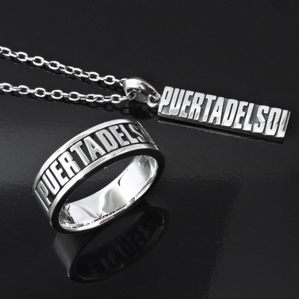PUERTA DEL SOL Typography ブランドネーム タイポグラフィー リング(7号〜23号) シルバー950 ユニセックス シルバーアクセサリー 銀 SV950_4