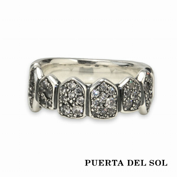 PUERTA DEL SOL Grillz グリルズ ヒップホップ アーティスト リング(7号〜23号) シルバー950 ユニセックス シルバーアクセサリー 銀 SV950の通販は