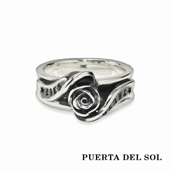 PUERTA DEL SOL リボン バラ 薔薇 ローズ リング(7号〜23号) シルバー950 ユニセックス シルバーアクセサリー 銀 SV950 ブリタニアシルバー