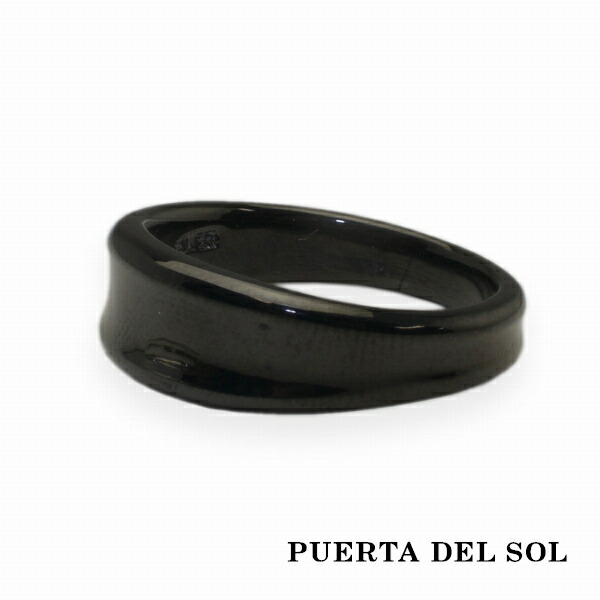 PUERTA DEL SOL Reverse Round Dome ドーム リング(7号〜23号) ブラック シルバー950 チタンコーティング ユニセックス シルバーアクセサリー 銀の通販は