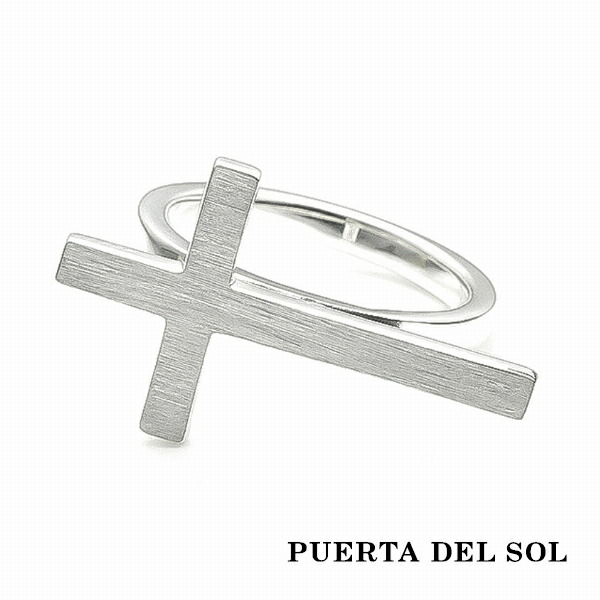 PUERTA DEL SOL Destroy 破壊 クロス 十字架 リング(7号〜23号) シルバー950 ユニセックス シルバーアクセサリー 銀 SV950 ブリタニアシルバー