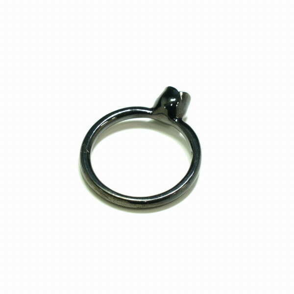 PUERTA DEL SOL 薔薇 バラ ローズ リング(7号〜23号) ブラック シルバー950 チタンコーティング ユニセックス シルバーアクセサリー 銀 SV950_1