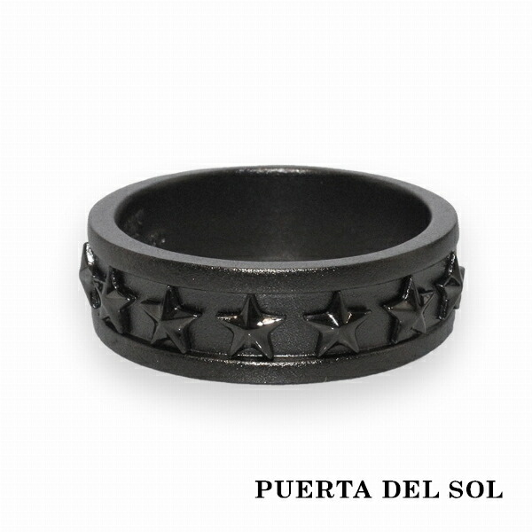 PUERUTA DEL SOL K18 ブラックチタン コーティング リング プエルタ