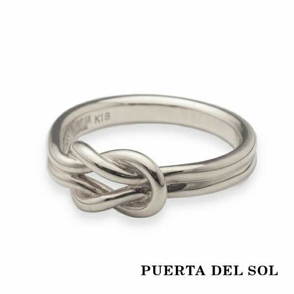 PUERTA DEL SOL ヘラクレスノット 結び リング(7号〜23号) ホワイトゴールド K18 18金 ユニセックス ゴールドアクセサリー 指輪 メンズリの通販は