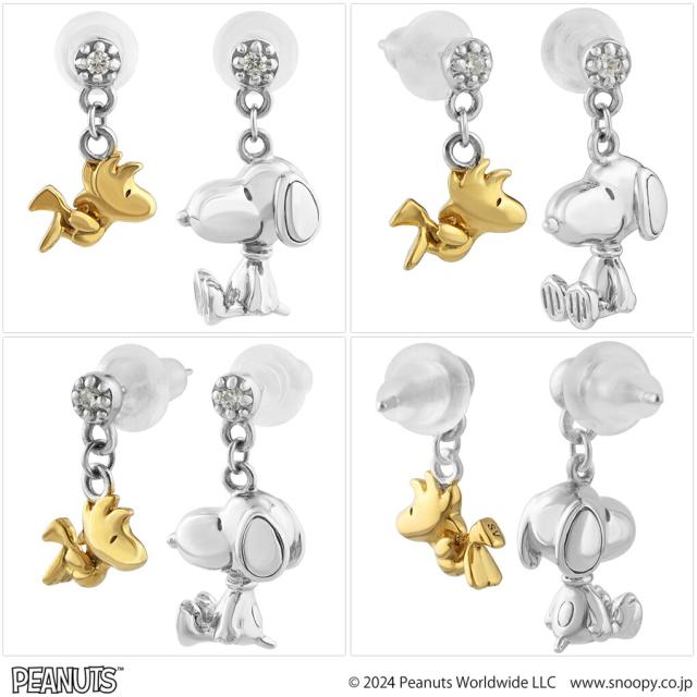 当店限定 スヌーピー ウッドストック 揺れる 立体 チャーム ピアス 2P 両耳用 公式 PEANUTS SNOOPY グッズ スヌーピーピアス キャラクタージュエリー_9