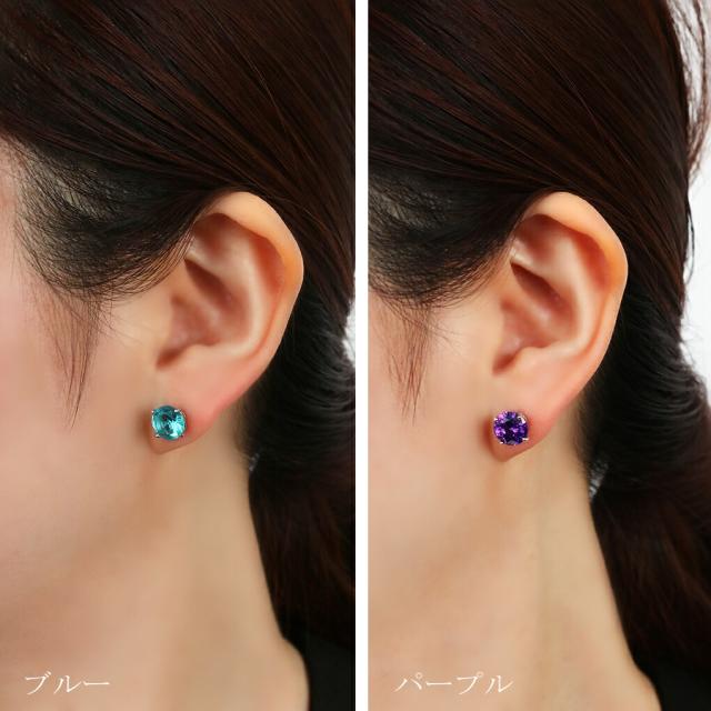 一粒 ピアス シルバー 925 大粒 大きい ジルコニア メンズ レディース 