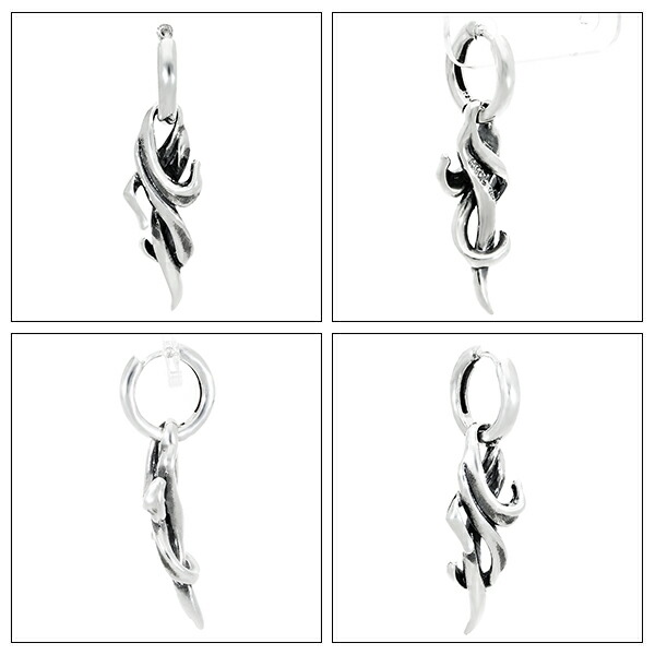 diesel ピアス クロコダイルピアス シルバー フープピアス DIESEL