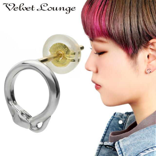 Velvet Lounge ヴェルヴェットラウンジ サマエル スネーク ピアス 1P 片耳用 ヘビ 蛇 シルバー シルバーピアス スタッドピアス メンズ レディース
