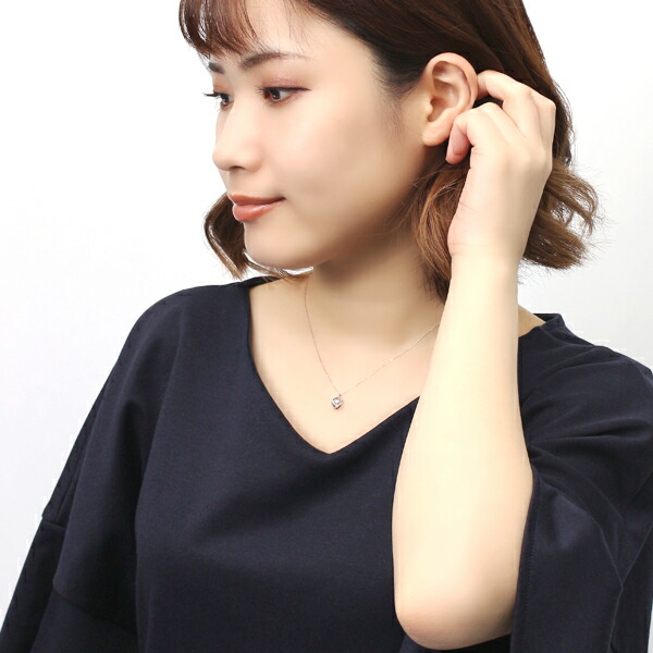 ピンキー&ダイアン スイング 天然ダイヤモンド K10 ホワイトゴールド ネックレス 10金 10k ゴールドネックレス 透かし 天然石 誕生石 4月 ピンキーアンドダイアン ブランド_3
