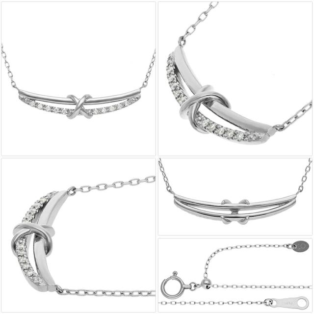 スイートテンダイヤモンド プラチナ ライン ネックレス ペンダント Pt900 Pt850 ダイヤモンド 天然 レディースネックレス シンプル カーブ バー_4
