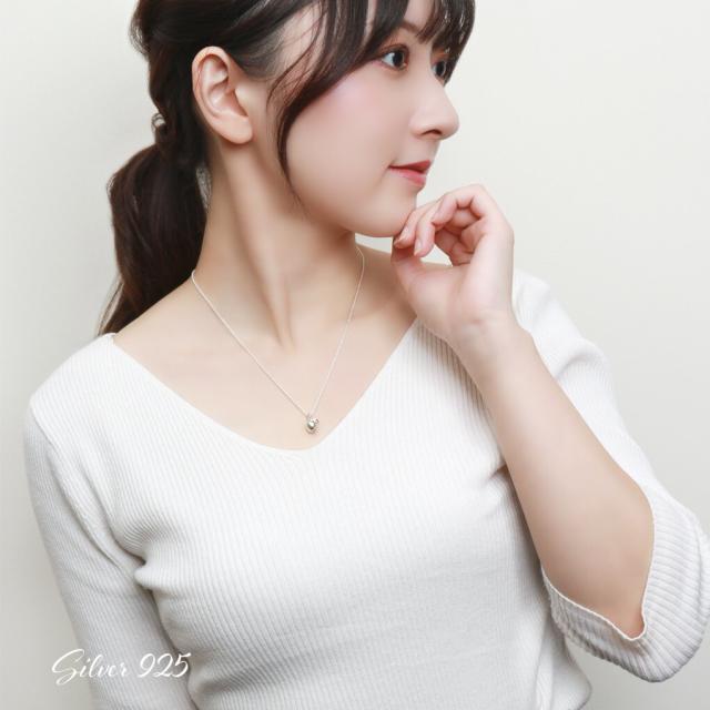 Que Crave りんご 林檎 ペンダントトップ ネックレス ペンダント シルバー925 シルバーアクセサリー ジルコニア シンプル さりげない 大人 スマート_4