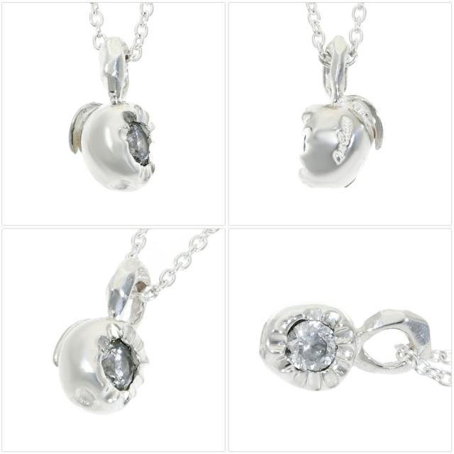 Que Crave りんご 林檎 ペンダントトップ ネックレス ペンダント シルバー925 シルバーアクセサリー ジルコニア シンプル さりげない 大人 スマート_5