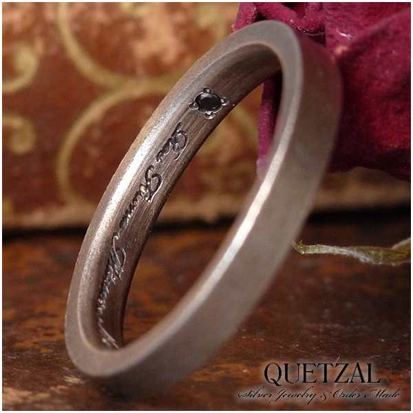 Quetzal フラットリング シルバーリング 7号〜24号 ブランド リング