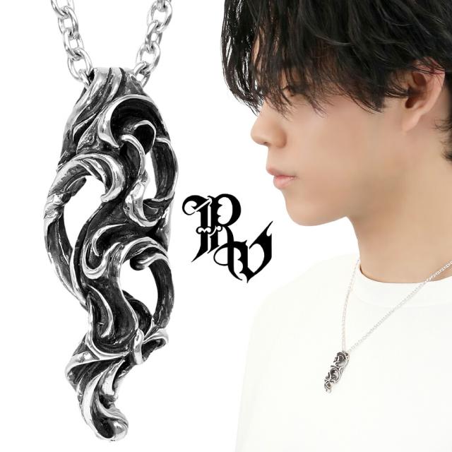 Revellia Somnus ネックレス ペンダント ペンダントトップ ペンダントチャーム シルバー アラベスク 唐草 アンティーク ゴシック かっこいい ロック
